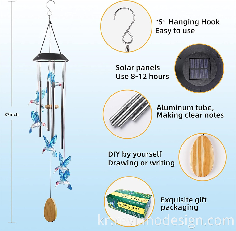 hummingbird wind chimes